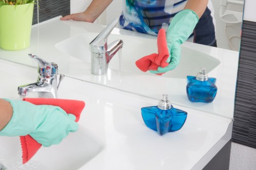 Waste sorting and compliant disposal for a cleaning job